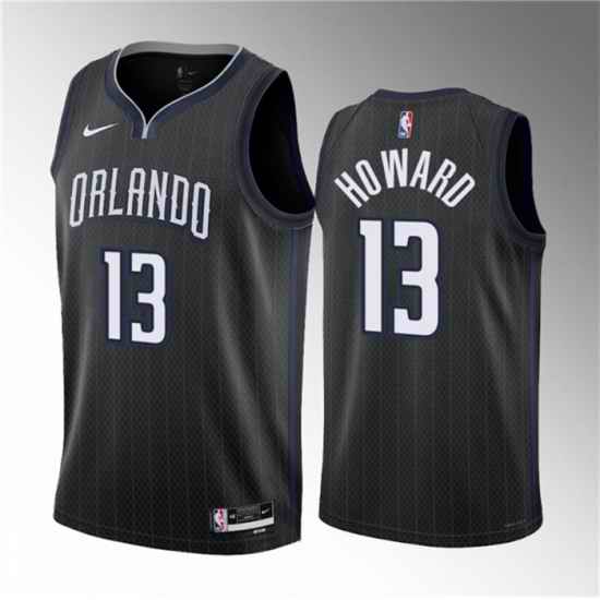 Men Orlando Magic 13 Jett Howard Black 2023 Draft City Edition Stitched Basketball Jersey